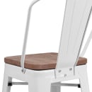 Flash Furniture CH-31320-24GB-WH-WD-GG Counter Height Bar Stool w/ Curved Back & Wood Seat, White thumbnail 8