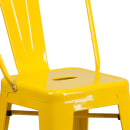 Flash Furniture CH-31320-24GB-YL-GG Counter Height Bar Stool w/ Curved Back & Metal Seat, Yellow thumbnail 7