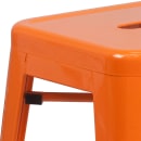 Flash Furniture CH-31320-24-OR-GG Counter Height Backless Bar Stool w/ Metal Seat, Orange thumbnail 5