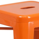 Flash Furniture CH-31320-24-OR-GG Counter Height Backless Bar Stool w/ Metal Seat, Orange thumbnail 8