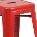 Flash Furniture CH-31320-24-RED-GG Counter Height Backless Bar Stool w/ Metal Seat, Red thumbnail 3