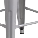 Flash Furniture CH-31320-24-SIL-GG Counter Height Backless Bar Stool w/ Metal Seat, Silver thumbnail 4