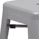 Flash Furniture CH-31320-24-SIL-GG Counter Height Backless Bar Stool w/ Metal Seat, Silver thumbnail 5