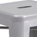 Flash Furniture CH-31320-24-SIL-GG Counter Height Backless Bar Stool w/ Metal Seat, Silver thumbnail 8