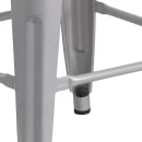 Flash Furniture CH-31320-24-SIL-WD-GG Counter Height Backless Bar Stool w/ Wood Seat, Silver thumbnail 3