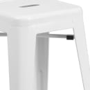 Flash Furniture CH-31320-24-WH-GG Counter Height Backless Bar Stool w/ Metal Seat, White thumbnail 3