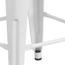 Flash Furniture CH-31320-24-WH-GG Counter Height Backless Bar Stool w/ Metal Seat, White thumbnail 4