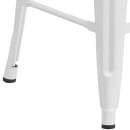 Flash Furniture CH-31320-24-WH-GG Counter Height Backless Bar Stool w/ Metal Seat, White thumbnail 7