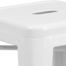 Flash Furniture CH-31320-24-WH-GG Counter Height Backless Bar Stool w/ Metal Seat, White thumbnail 8
