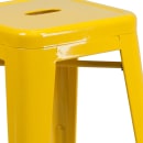 Flash Furniture CH-31320-24-YL-GG Counter Height Backless Bar Stool w/ Metal Seat, Yellow thumbnail 3