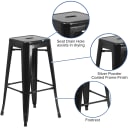 Flash Furniture CH-31320-30-BK-GG Backless Bar Stool w/ Metal Seat, Black thumbnail 3