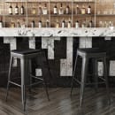 Flash Furniture CH-31320-30-BK-PL2B-GG Backless Bar Stool w/ Wood Seat - Steel, Black thumbnail 4