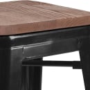 Flash Furniture CH-31320-30-BK-WD-GG Backless Bar Stool w/ Wood Seat, Black thumbnail 8
