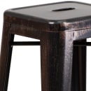 Flash Furniture CH-31320-30-BQ-GG Backless Bar Stool w/ Metal Seat, Black Antique Gold thumbnail 4