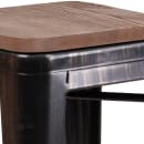 Flash Furniture CH-31320-30-BQ-WD-GG Backless Bar Stool w/ Wood Seat, Black Antique Gold thumbnail 8