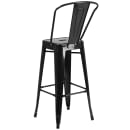 Flash Furniture CH-31320-30GB-BK-GG Bar Stool w/ Curved Back & Metal Seat, Black thumbnail 5