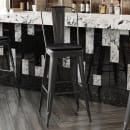 Flash Furniture CH-31320-30GB-BK-PL2B-GG Bar Height Bar Stool w/Removable Back and Wood Seat - Steel, Black thumbnail 3