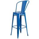 Flash Furniture CH-31320-30GB-BL-GG Bar Stool w/ Curved Back & Metal Seat, Blue thumbnail 5
