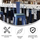 Flash Furniture CH-31320-30GB-BL-PL2C-GG Bar Height Bar Stool w/Removable Back and Wood Seat - Steel, Blue thumbnail 5