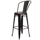 Flash Furniture CH-31320-30GB-BQ-GG Bar Stool w/ Curved Back & Metal Seat, Black Antique Gold thumbnail 4