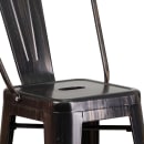 Flash Furniture CH-31320-30GB-BQ-GG Bar Stool w/ Curved Back & Metal Seat, Black Antique Gold thumbnail 7