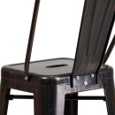 Flash Furniture CH-31320-30GB-BQ-GG Bar Stool w/ Curved Back & Metal Seat, Black Antique Gold thumbnail 8