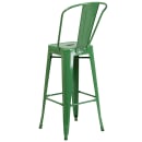 Flash Furniture CH-31320-30GB-GN-GG Bar Stool w/ Curved Back & Metal Seat, Green thumbnail 5