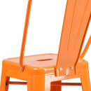 Flash Furniture CH-31320-30GB-OR-GG Bar Stool w/ Curved Back & Metal Seat, Orange thumbnail 8