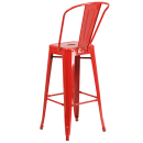 Flash Furniture CH-31320-30GB-RED-GG Bar Stool w/ Curved Back & Metal Seat, Red thumbnail 5