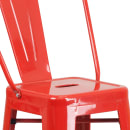 Flash Furniture CH-31320-30GB-RED-GG Bar Stool w/ Curved Back & Metal Seat, Red thumbnail 7