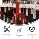 Flash Furniture CH-31320-30GB-RED-PL2R-GG Bar Height Bar Stool w/Removable Back and Wood Seat - Steel, Red thumbnail 5