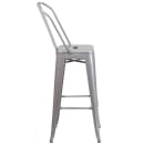 Flash Furniture CH-31320-30GB-SIL-GG Bar Stool w/ Curved Back & Metal Seat, Silver thumbnail 4