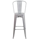 Flash Furniture CH-31320-30GB-SIL-GG Bar Stool w/ Curved Back & Metal Seat, Silver thumbnail 6