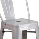 Flash Furniture CH-31320-30GB-SIL-GG Bar Stool w/ Curved Back & Metal Seat, Silver thumbnail 7