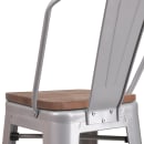 Flash Furniture CH-31320-30GB-SIL-WD-GG Bar Stool w/ Curved Back & Wood Seat, Silver thumbnail 8
