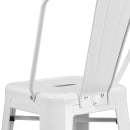 Flash Furniture CH-31320-30GB-WH-GG Bar Stool w/ Curved Back & Metal Seat, White thumbnail 8