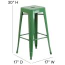 Flash Furniture CH-31320-30-GN-GG Backless Bar Stool w/ Metal Seat, Green thumbnail 2