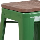 Flash Furniture CH-31320-30-GN-WD-GG Backless Bar Stool w/ Wood Seat, Green thumbnail 6