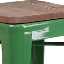 Flash Furniture CH-31320-30-GN-WD-GG Backless Bar Stool w/ Wood Seat, Green thumbnail 8