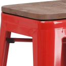 Flash Furniture CH-31320-30-RED-WD-GG Backless Bar Stool w/ Wood Seat, Red thumbnail 5