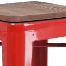 Flash Furniture CH-31320-30-RED-WD-GG Backless Bar Stool w/ Wood Seat, Red thumbnail 8
