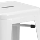 Flash Furniture CH-31320-30-WH-GG Backless Bar Stool w/ Metal Seat, White thumbnail 8
