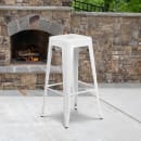 Flash Furniture CH-31320-30-WH-GG Backless Bar Stool w/ Metal Seat, White thumbnail 9