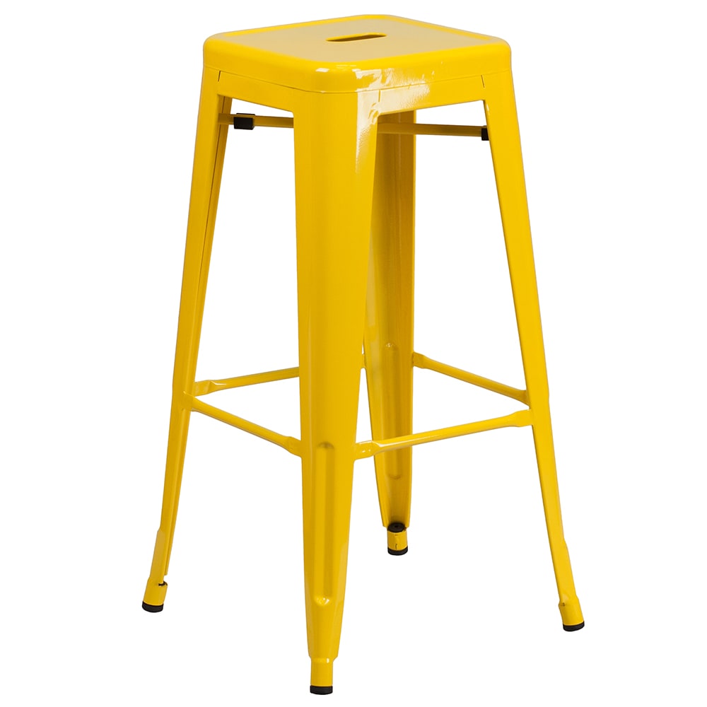 Flash Furniture CH-31320-30-YL-GG Backless Bar Stool w/ Metal Seat, Yellow