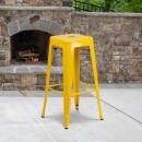 Flash Furniture CH-31320-30-YL-GG Backless Bar Stool w/ Metal Seat, Yellow thumbnail 9