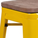 Flash Furniture CH-31320-30-YL-WD-GG Backless Bar Stool w/ Wood Seat, Yellow thumbnail 6