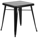 Flash Furniture CH-31330-2-30-BK-GG 23 3/4" Square Table & (2) Chair Set - Steel, Black thumbnail 3