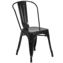 Flash Furniture CH-31330-2-30-BK-GG 23 3/4" Square Table & (2) Chair Set - Steel, Black thumbnail 4