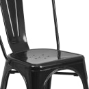 Flash Furniture CH-31330-2-30-BK-GG 23 3/4" Square Table & (2) Chair Set - Steel, Black thumbnail 6