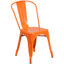 Flash Furniture CH-31330-2-30-OR-GG 23 3/4" Square Table & (2) Chair Set - Steel, Orange thumbnail 3